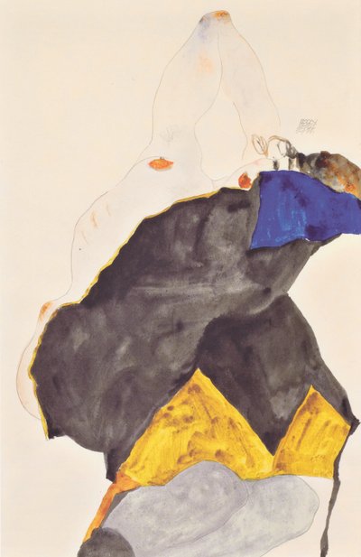Girl with Raised Elbows by Egon Schiele